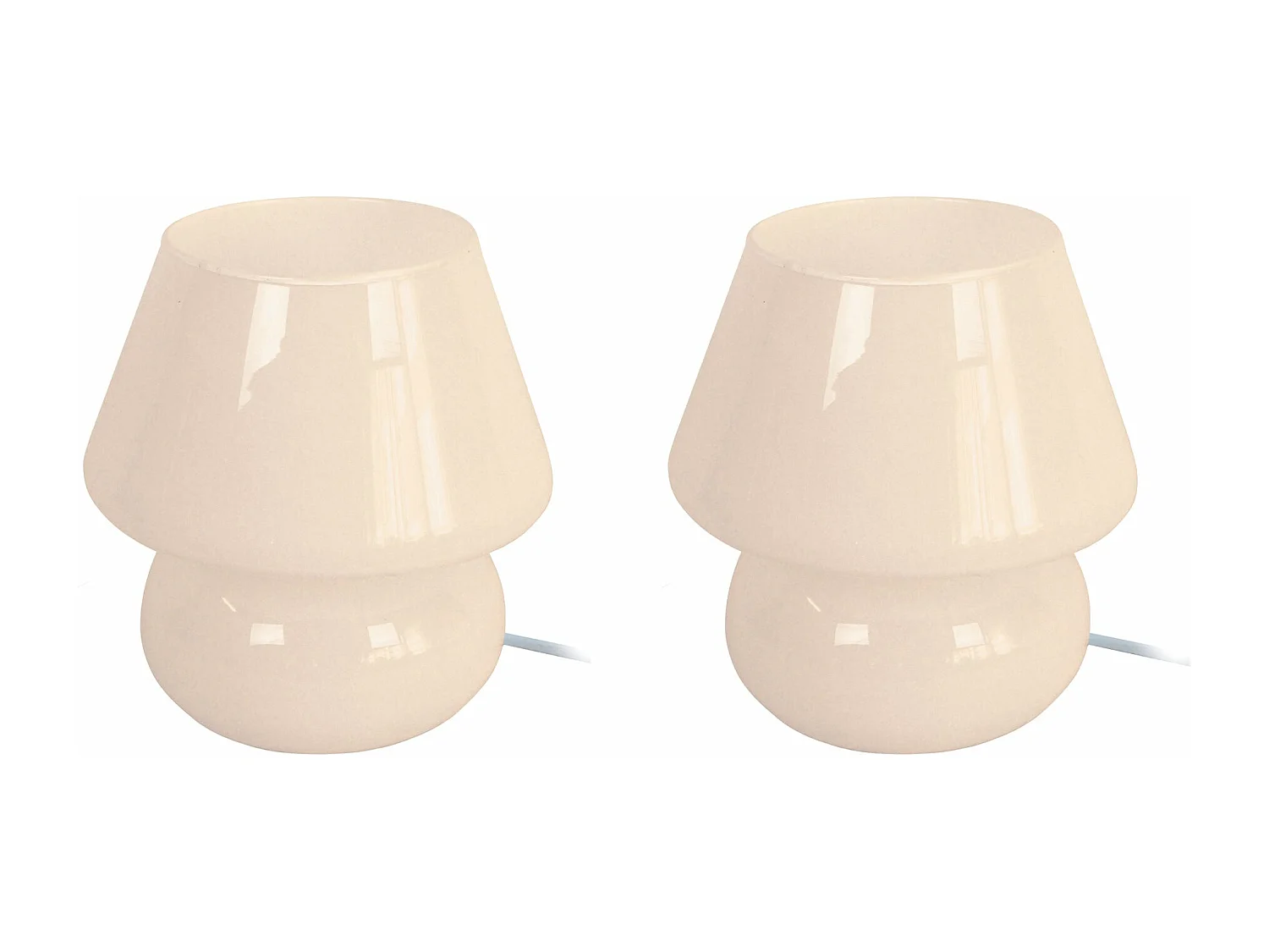 Abajur TOSEL KATIA LT2 vidro cogumelo roxo D14 x  H24  cm