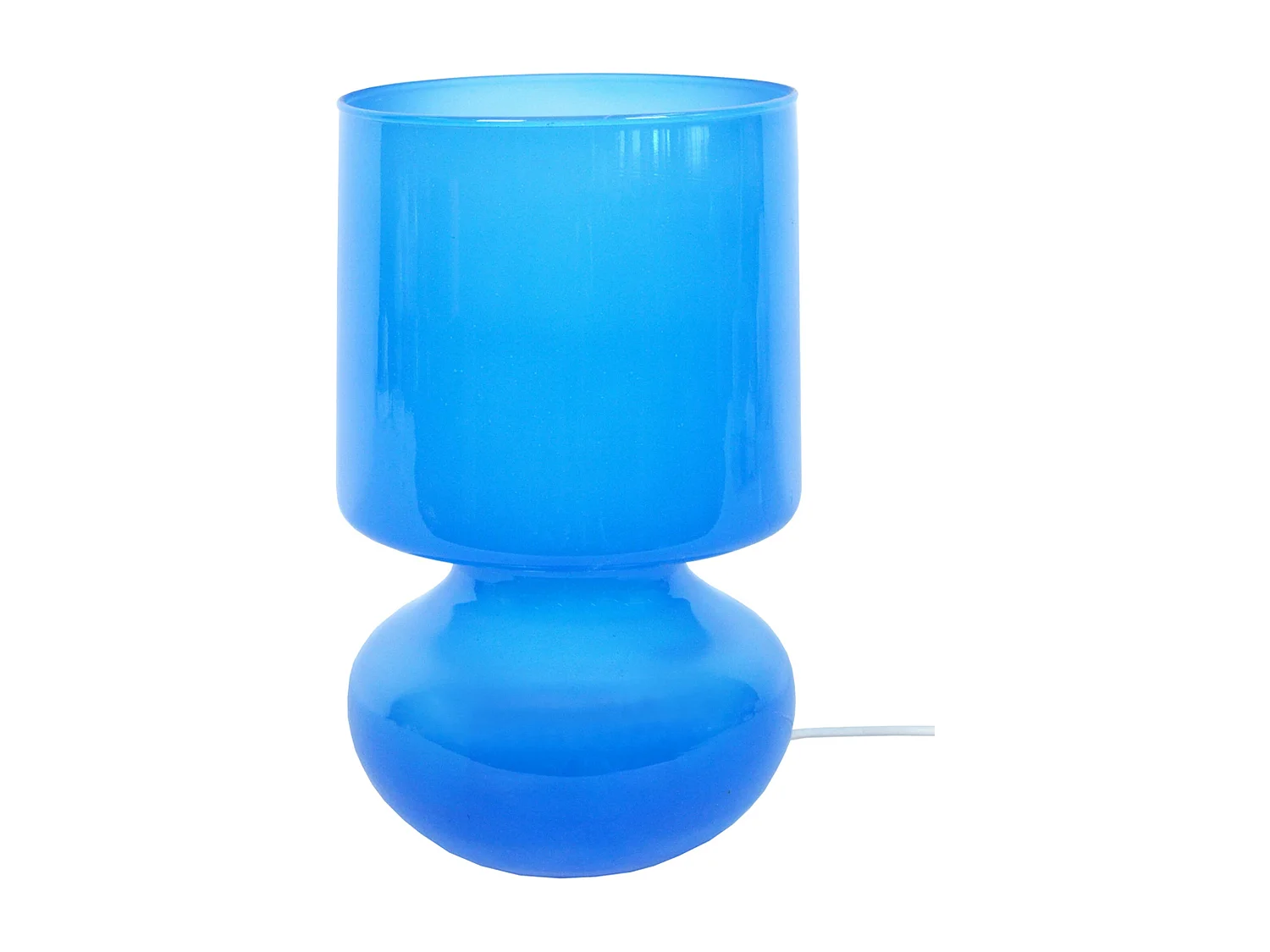 Lampe de Chevet TOSEL ,verre,Bleu,H24xD14x P14cm