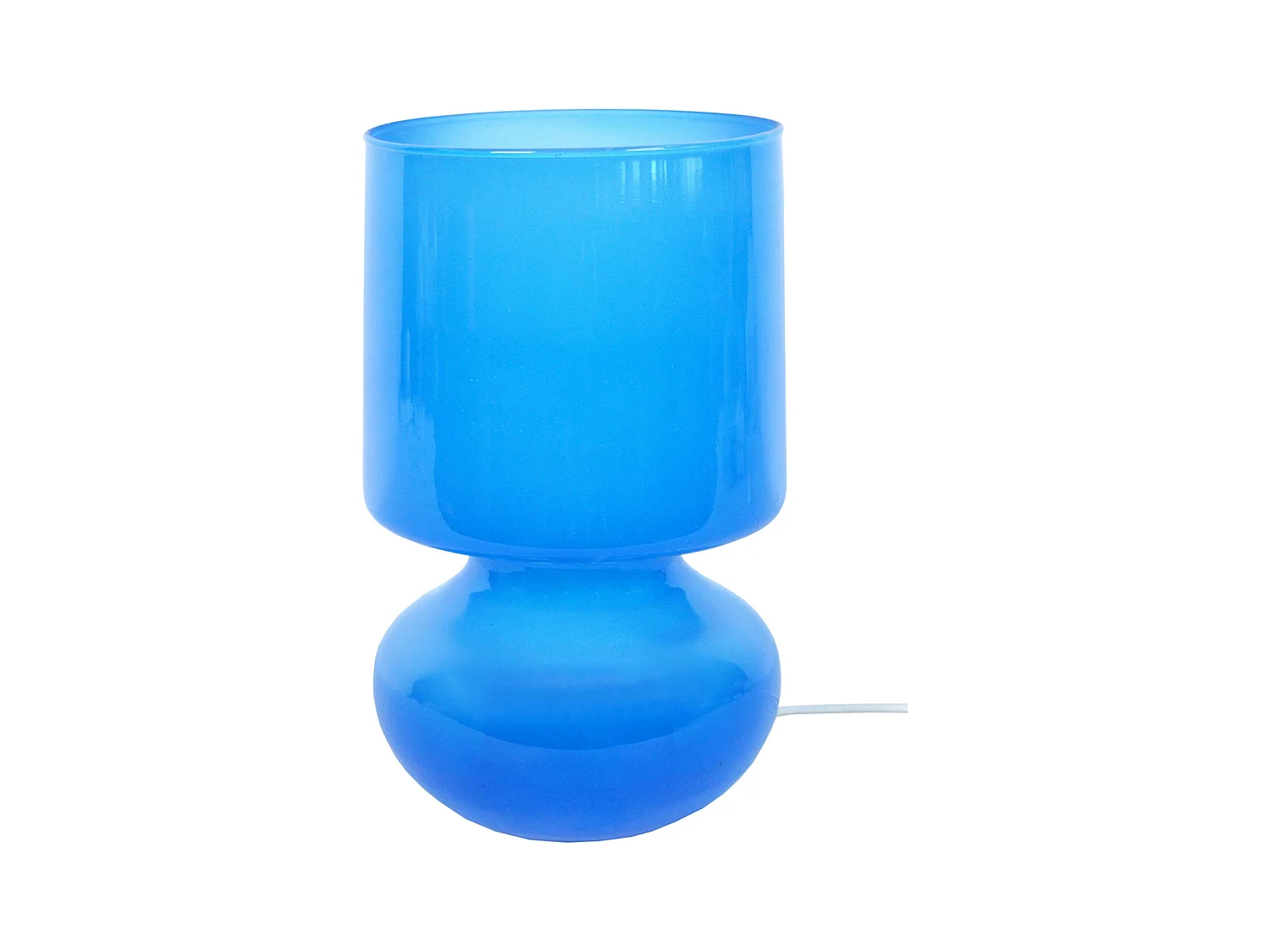 Lámpara de noche TOSEL ,vidrio,Azul ,A24xD14x P14cm