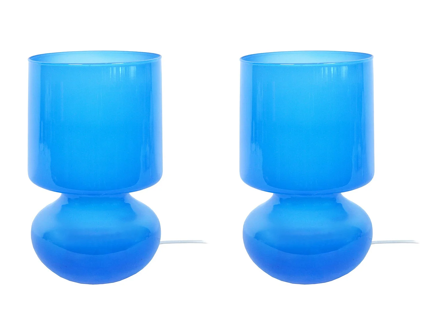 Lámpara de noche TOSEL ,vidrio,Azul ,A24xD14x P14cm