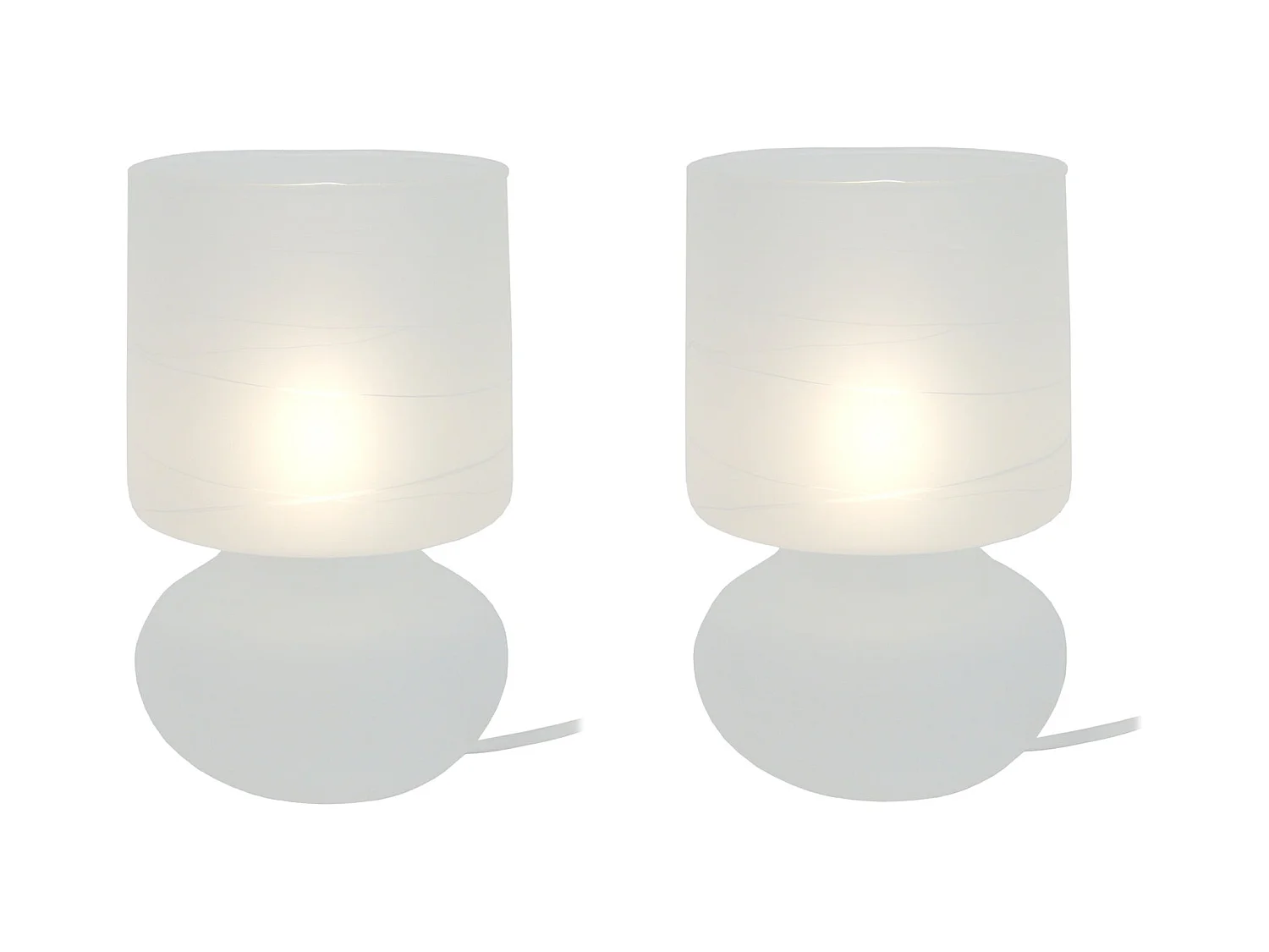 Lampe de Chevet TOSEL ,verre,Gris ,H 24xD14xP14cm