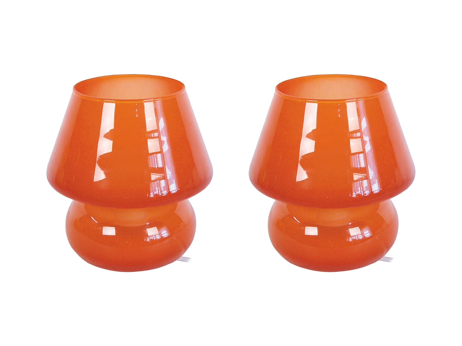 Abajur TOSEL CHAMPIGNON LT2 vidro cogumelo escuro D15,5 x  H16,5  cm