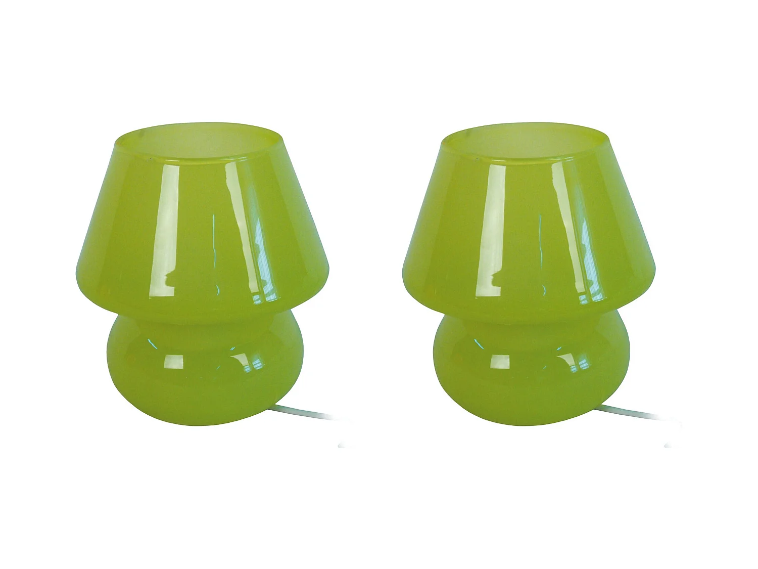 Lámpara de noche TOSEL ,vidrio,Verde,A16,5xD15,5xP15,5cm