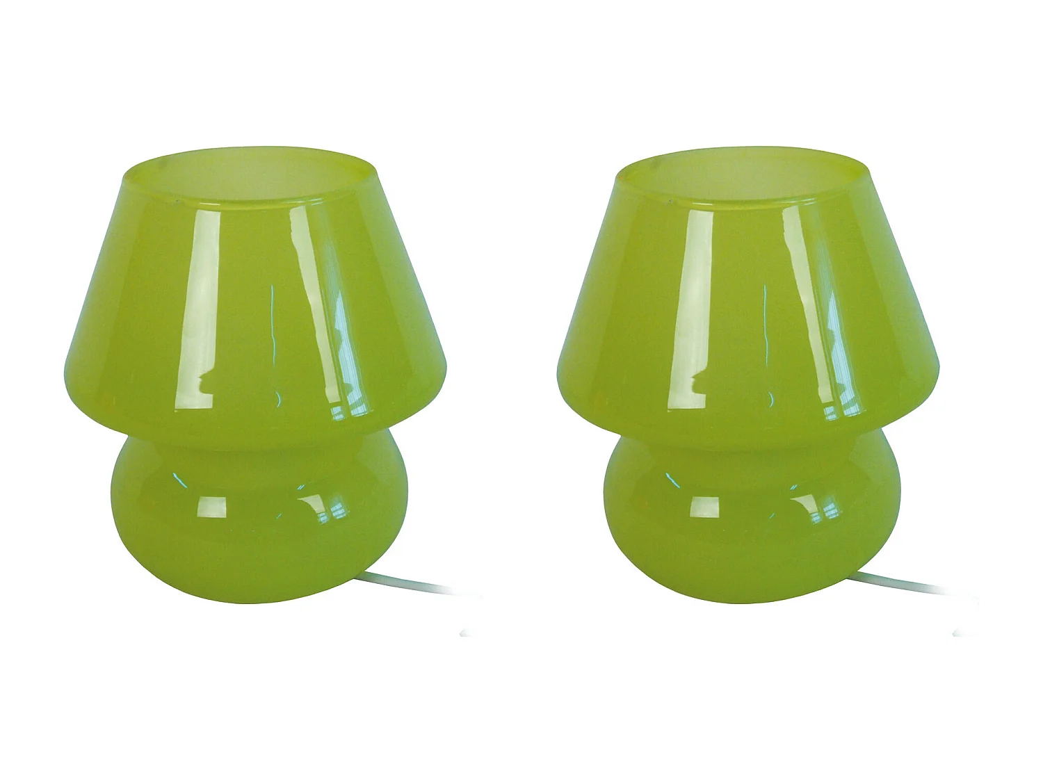 Lámpara de noche TOSEL ,vidrio,Verde,A16,5xD15,5xP15,5cm