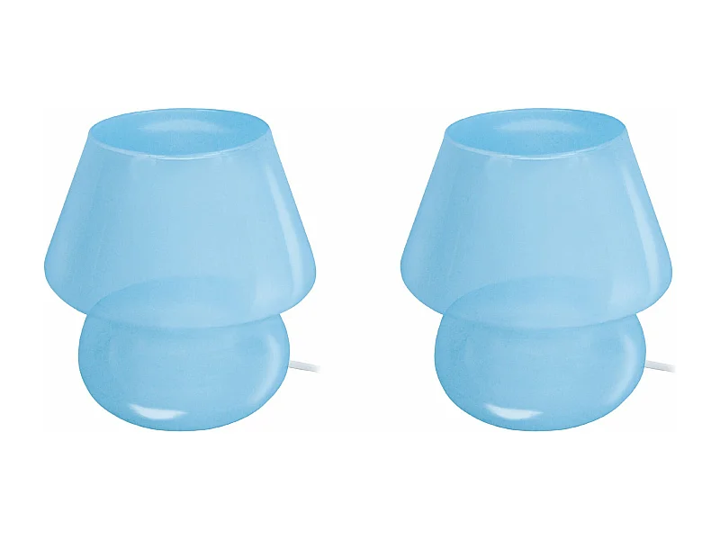 Abajur TOSEL KATIA LT2 vidro cogumelo cetim D14 x  H24  cm