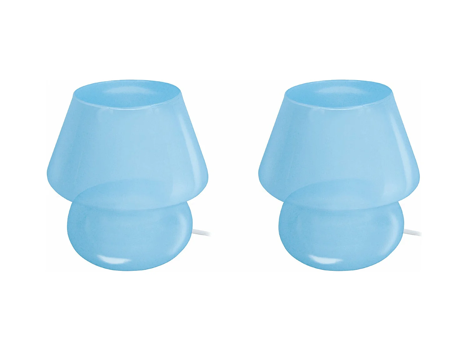 Abajur TOSEL KATIA LT2 vidro cogumelo cetim D14 x  H24  cm