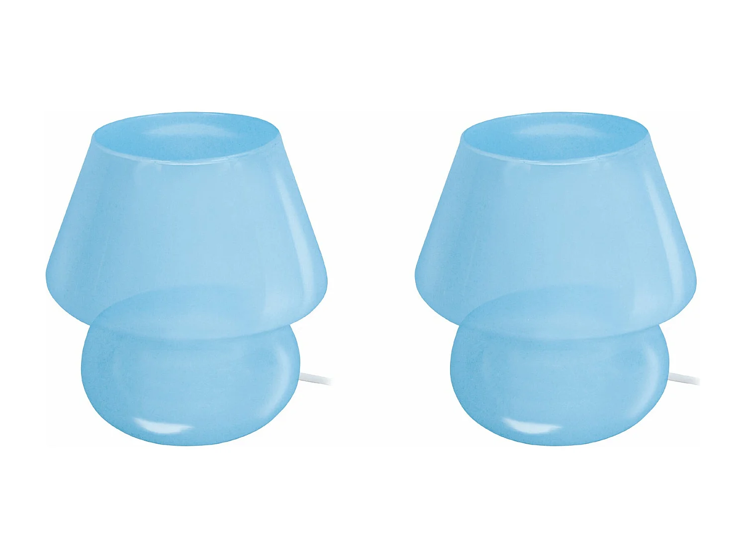 Abajur TOSEL KATIA LT2 vidro cogumelo cetim D14 x  H24  cm