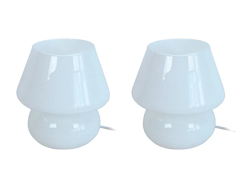 Lámpara de noche TOSEL ,vidrio,Blanco  ,A16,5xD 15,5xP15,5cm