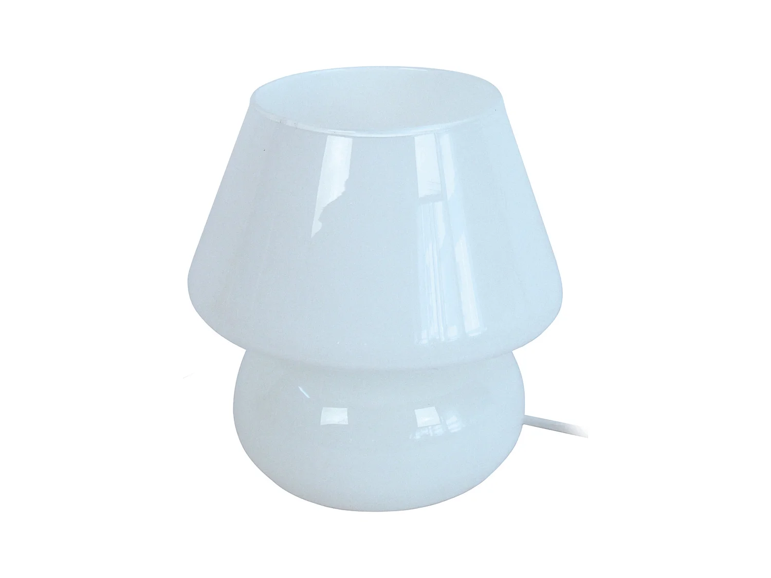 Abajur TOSEL KATIA LT2 vidro cogumelo rosa D14 x  H24  cm