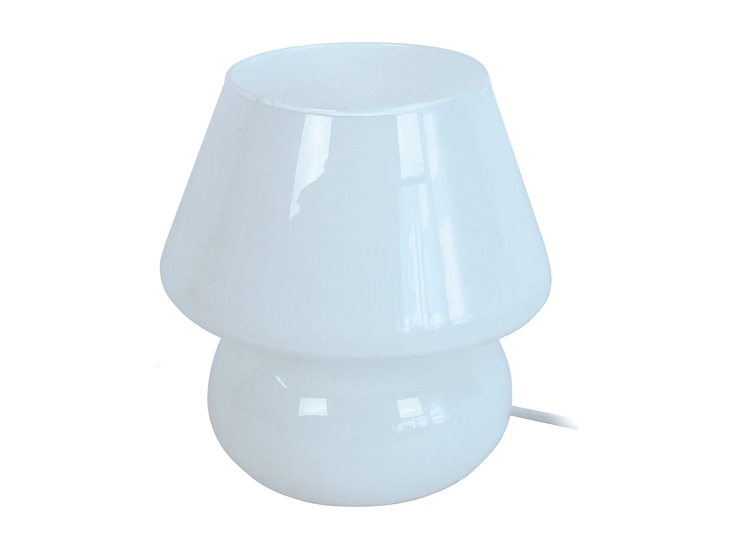 Abajur TOSEL KATIA LT2 vidro cogumelo rosa D14 x  H24  cm