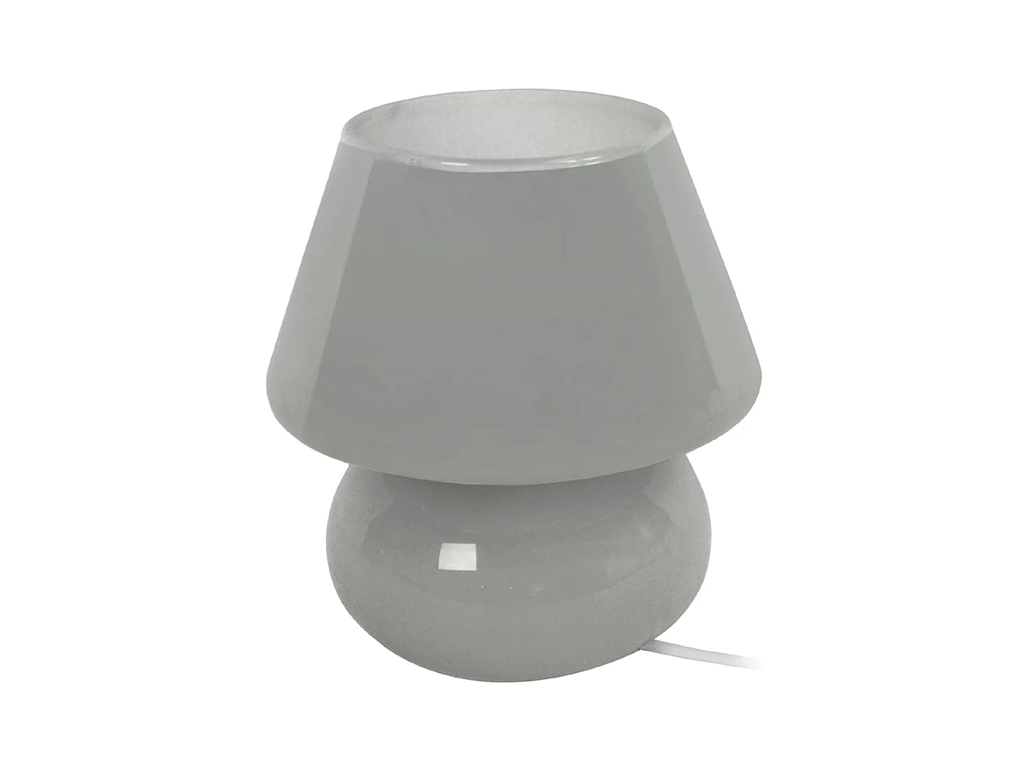 Abajur TOSEL KATIA LT2 vidro cogumelo opala D14 x  H24  cm