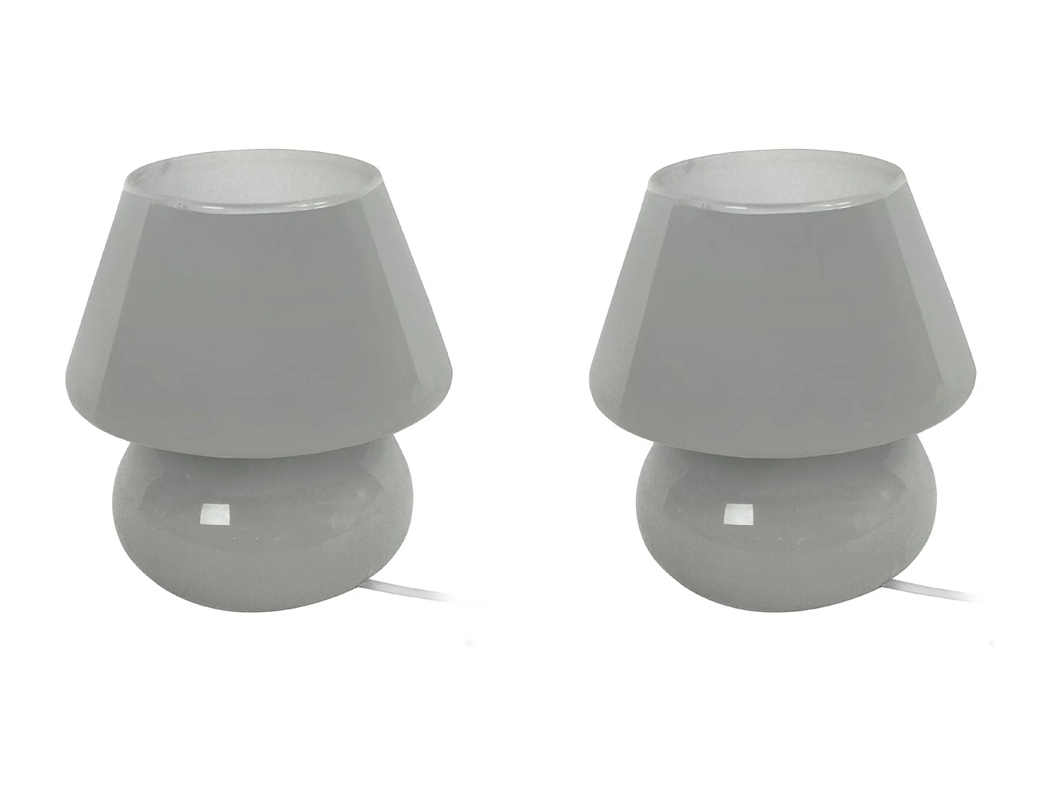 Lámpara de noche TOSEL ,vidrio,Gris ,A16,5xD15,5x P15,5cm