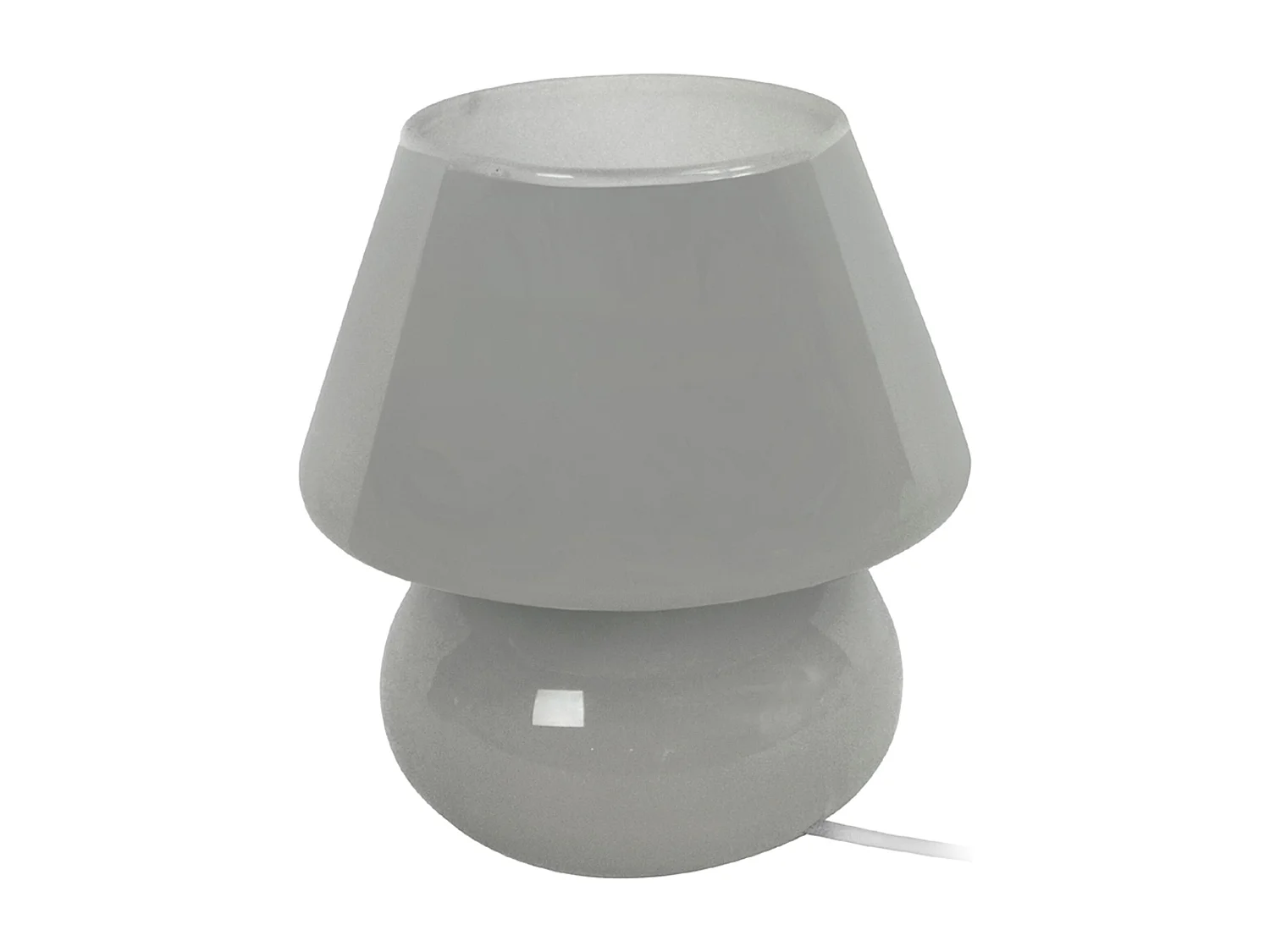 Lámpara de noche TOSEL ,vidrio,Gris ,A16,5xD15,5x P15,5cm