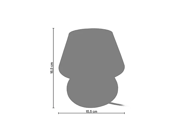 Abajur TOSEL KUBO LT2 tecido quadrado natural D16 x  H25,5  cm