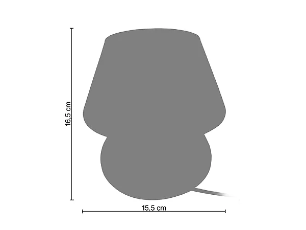 Abajur TOSEL KUBO LT2 tecido quadrado natural D16 x  H25,5  cm