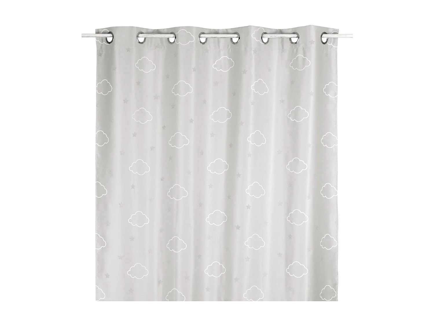 Rideau Occultant "Phosphorescent" 140x260cm Gris