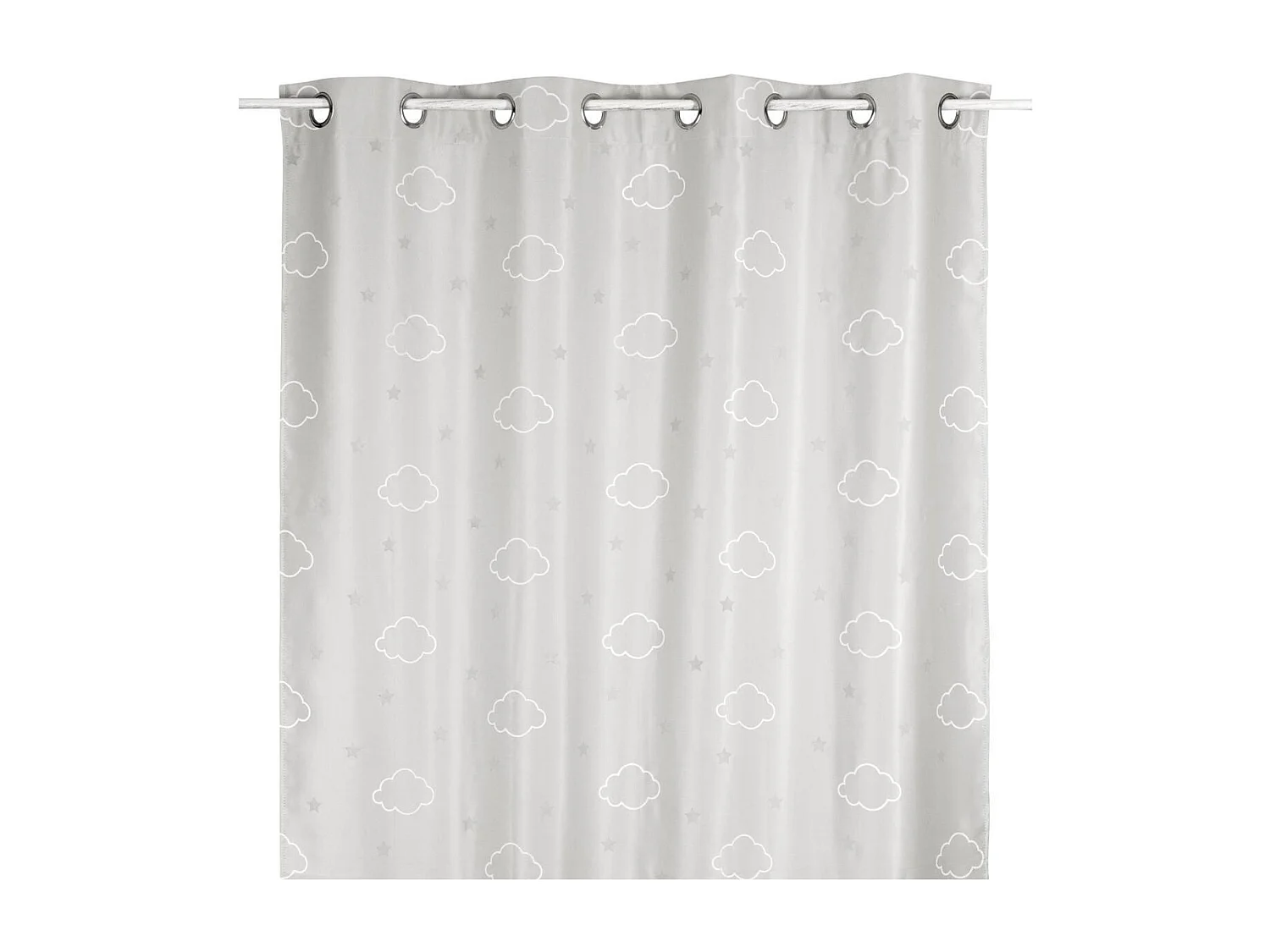 Rideau Occultant "Phosphorescent" 140x260cm Gris