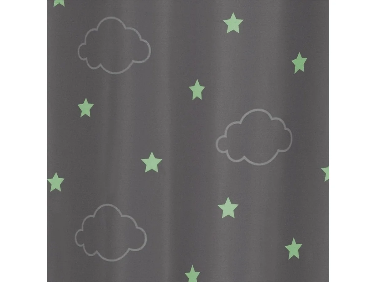 Rideau Occultant "Phosphorescent" 140x260cm Gris