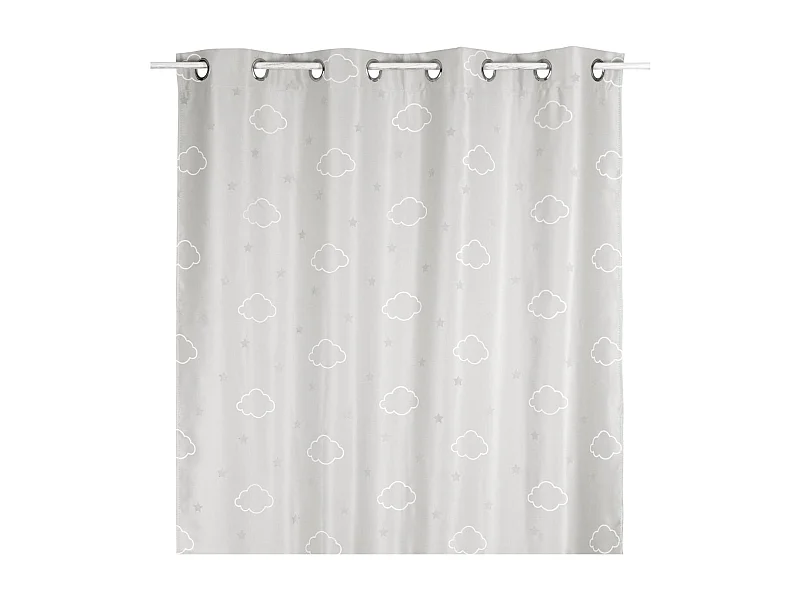 Rideau Occultant "Phosphorescent" 140x260cm Gris