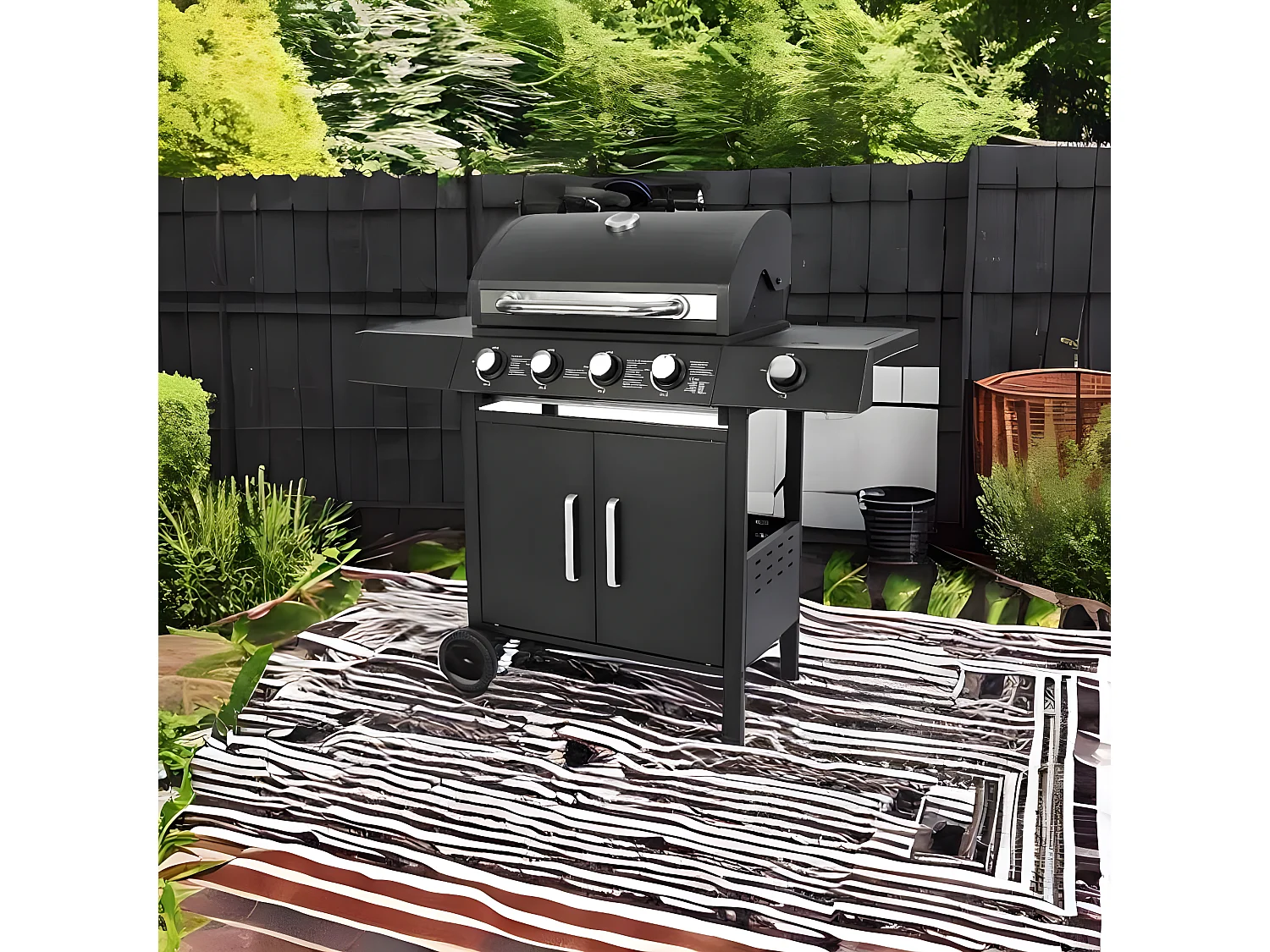 Barbacoa de gas Fuji Acero Kiefergarden