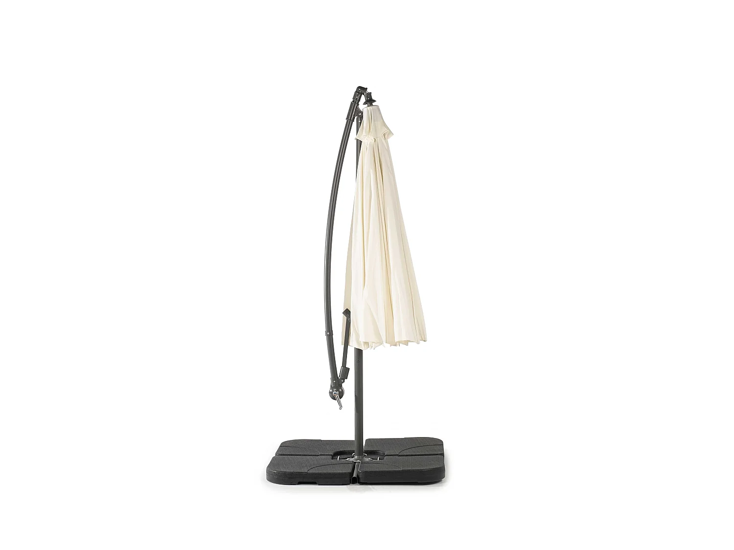 Parasol Tarifa 1 Parasol Aluminio, acero y poliéster Blanco KieferGarden