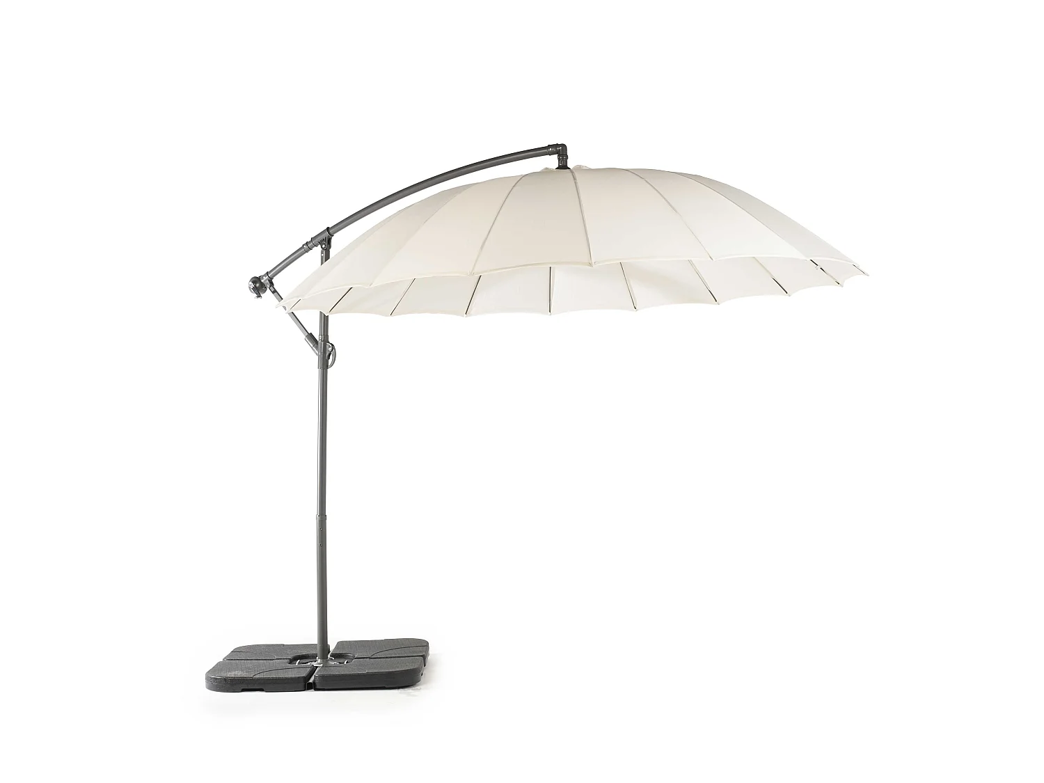 Parasol Tarifa 1 Parasol Aluminio, acero y poliéster Blanco KieferGarden