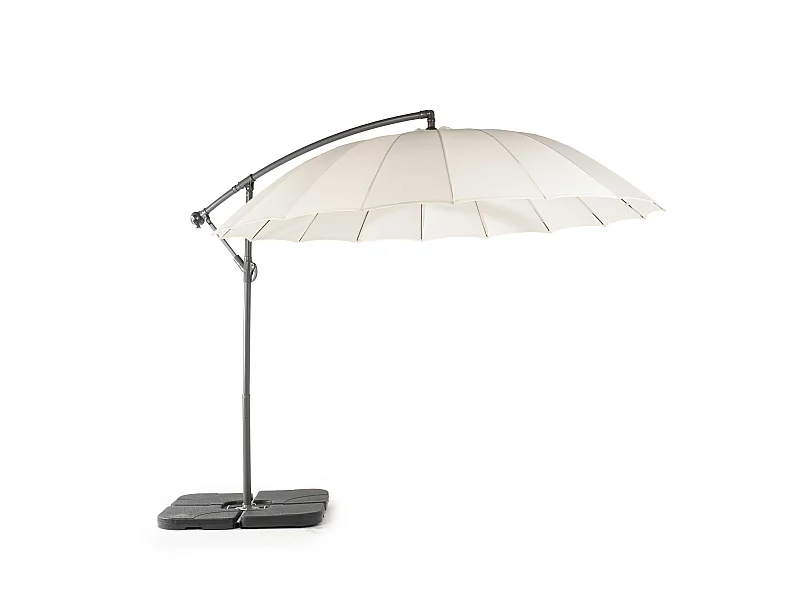 Parasol Tarifa 1 Parasol Aluminio, acero y poliéster Blanco KieferGarden