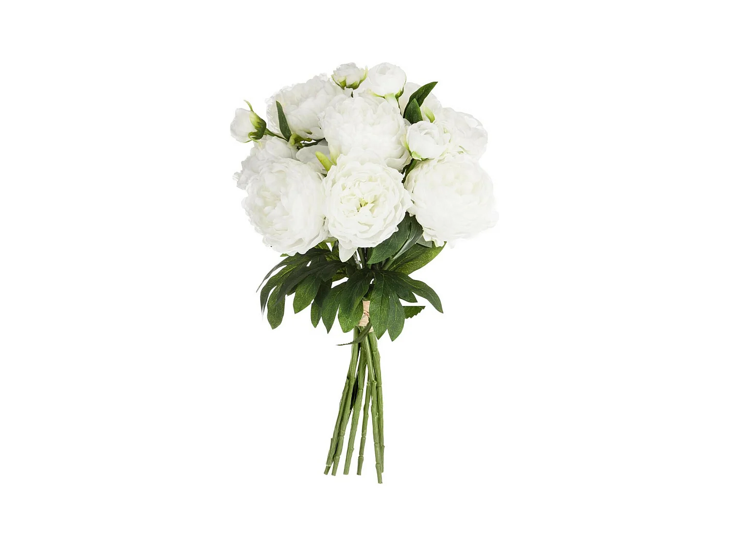 Bouquet de Fleurs "13 Pivoines" 50cm Blanc