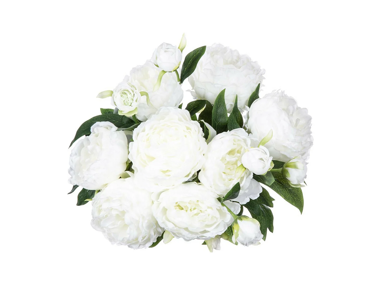 Bouquet de Fleurs "13 Pivoines" 50cm Blanc