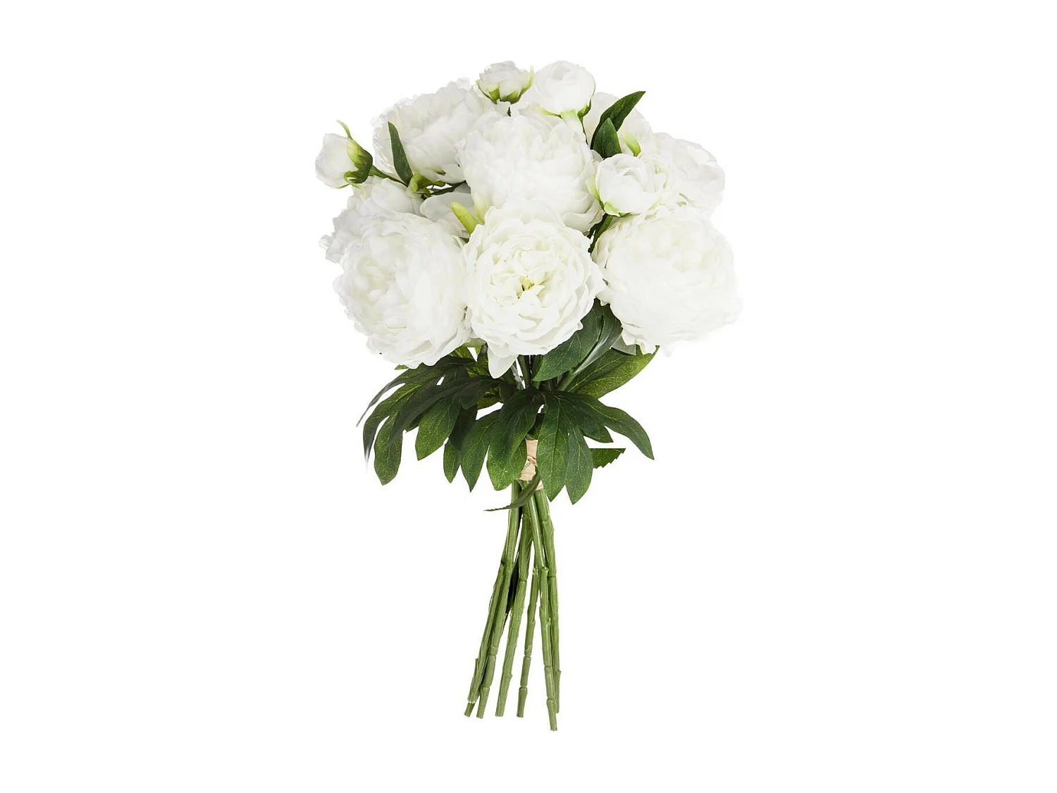 Bouquet de Fleurs "13 Pivoines" 50cm Blanc