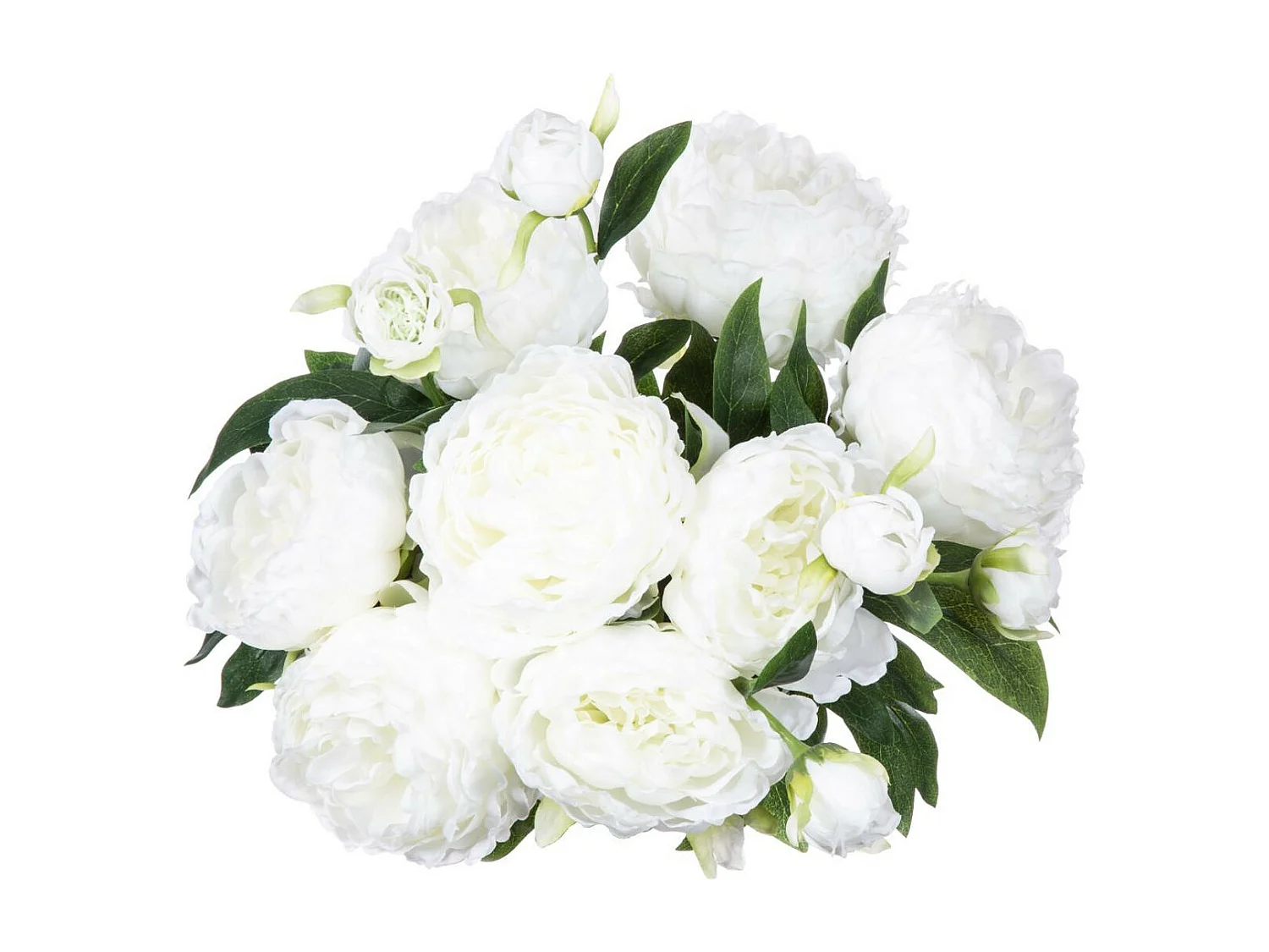 Bouquet de Fleurs "13 Pivoines" 50cm Blanc