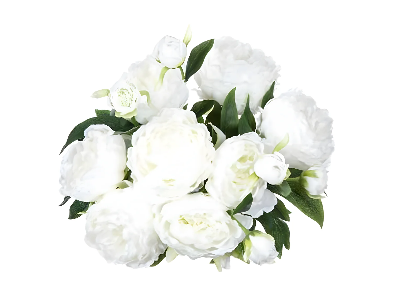 Bouquet de Fleurs "13 Pivoines" 50cm Blanc