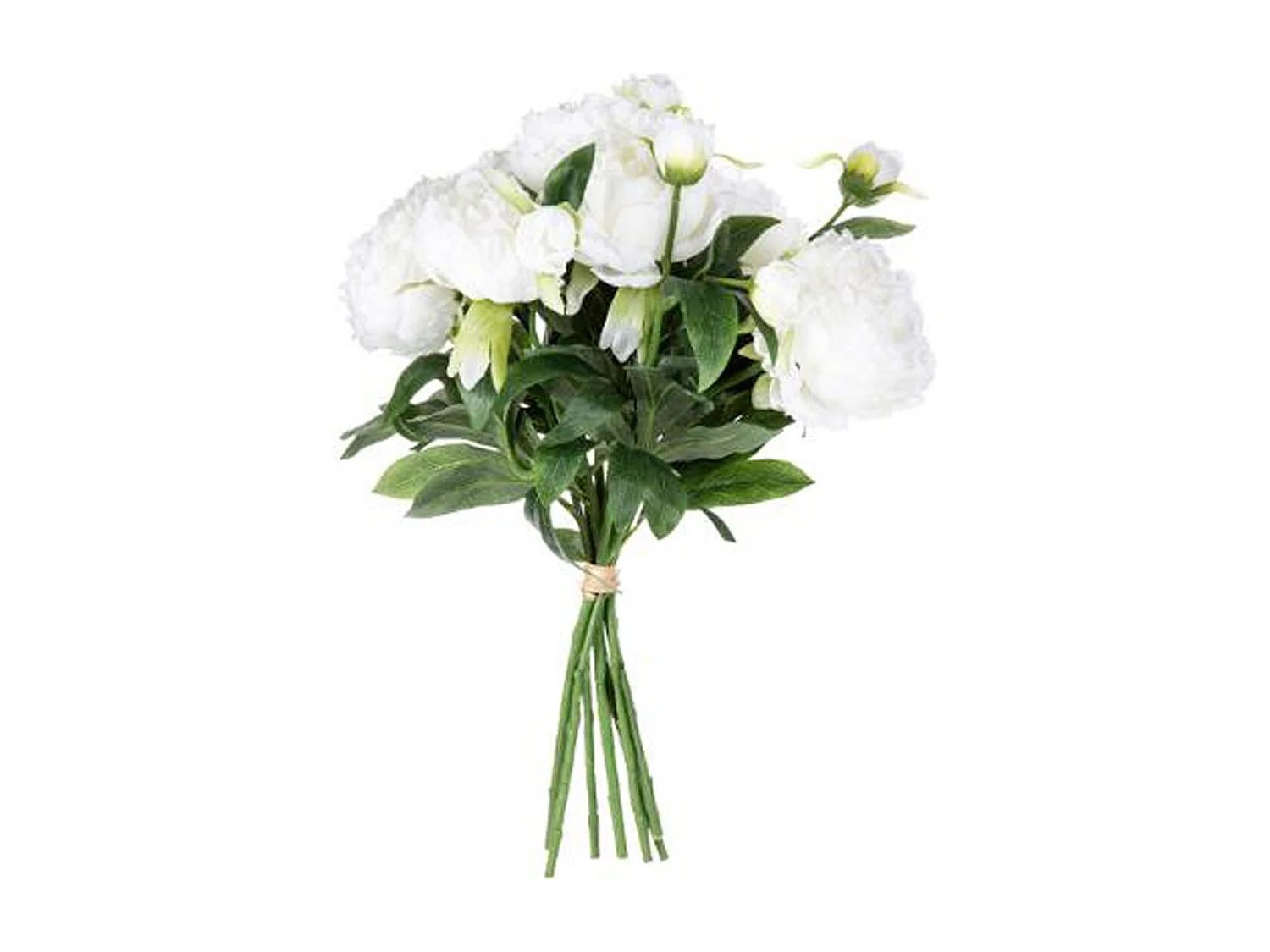 Bouquet de Fleurs "13 Pivoines" 50cm Blanc