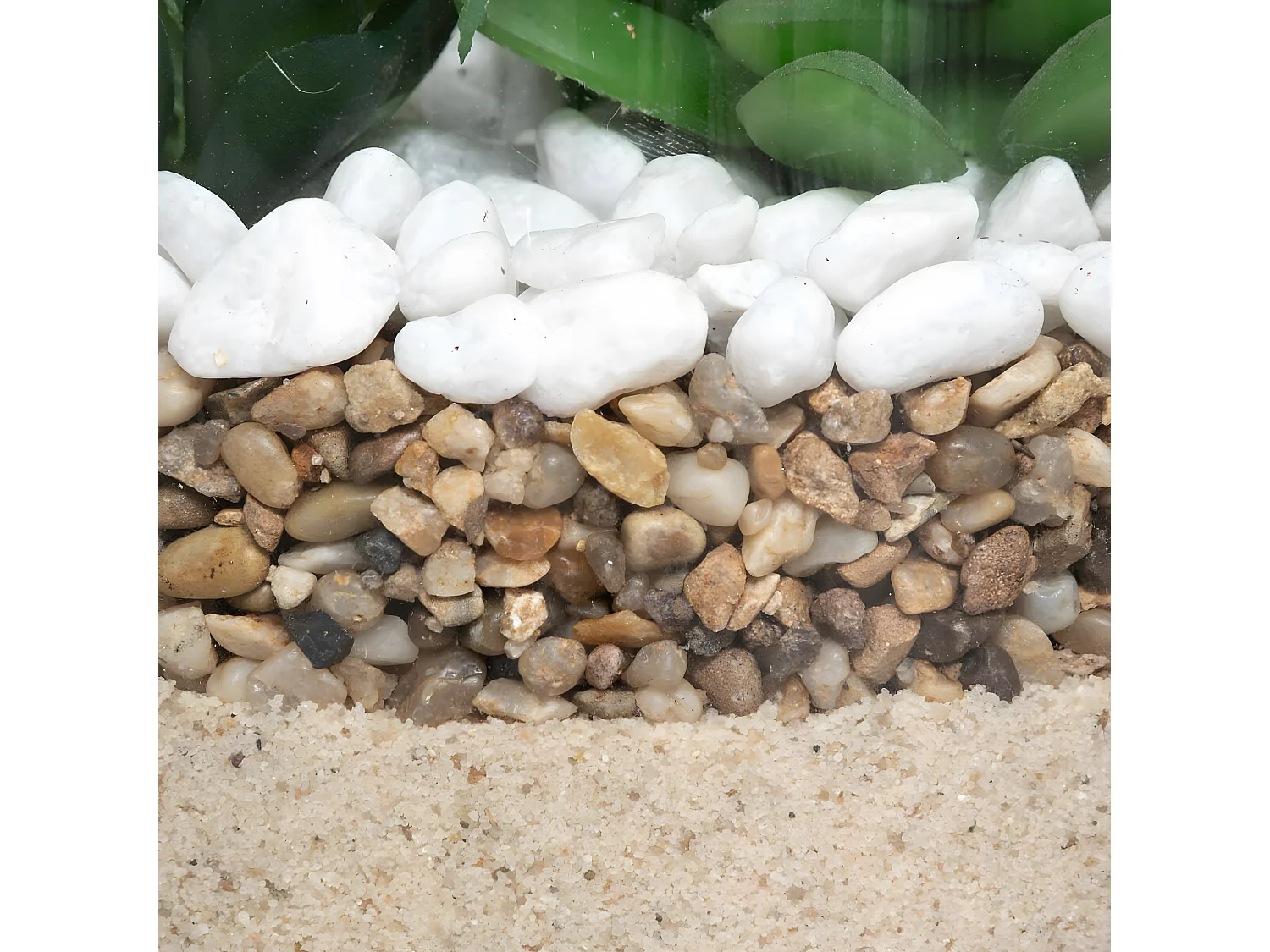 Composition Pot "Plante Artificielle" 16cm Transparent