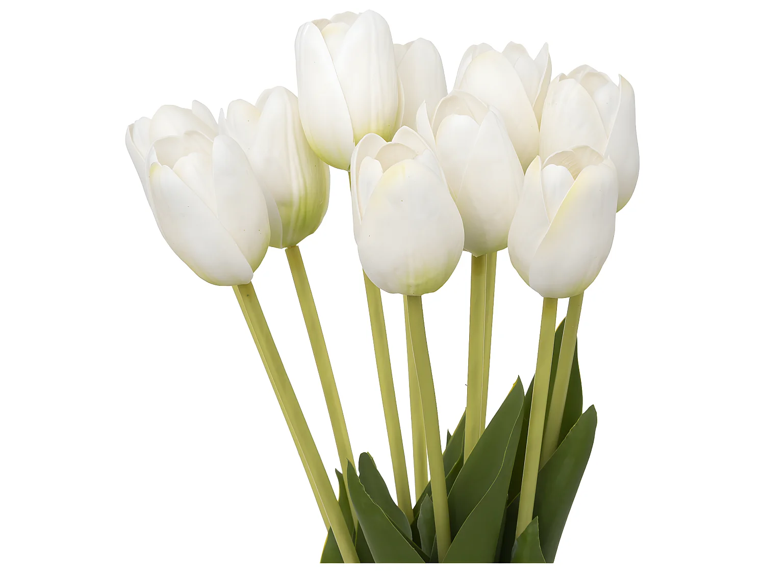 Bouquet de Fleurs Artificielles "Tulipes" 48cm Blanc
