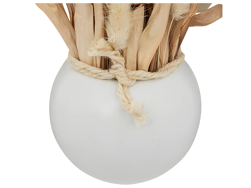 Composition de Fleurs Séchées Vase en Céramique D. 10 x H. 25 cm