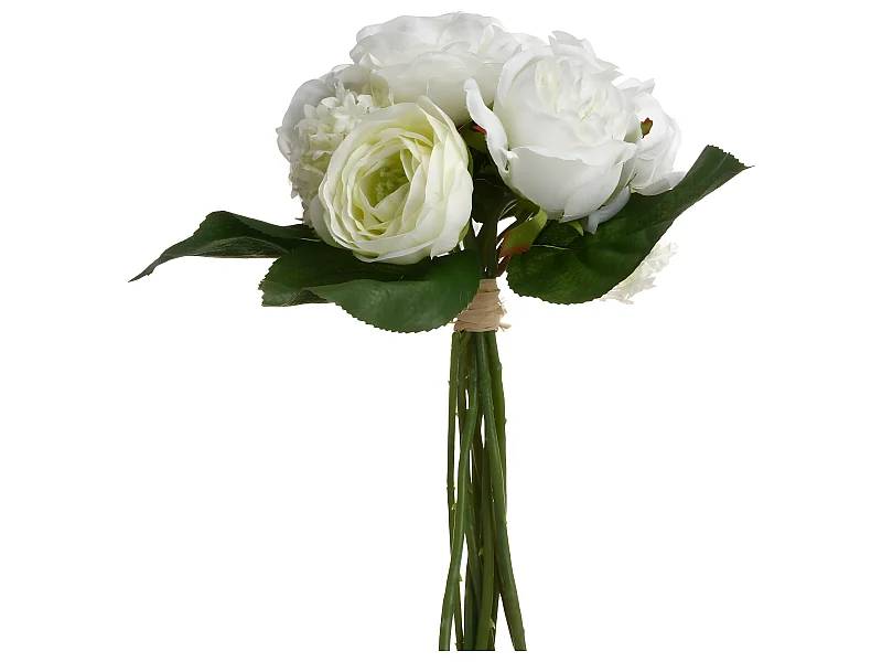 Bouquet de Fleurs "Mélange Composé" 31cm Blanc