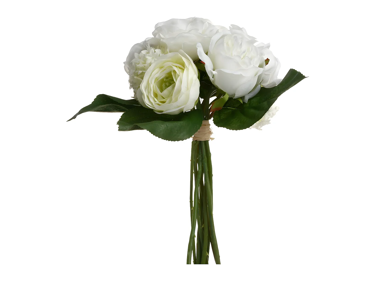 Bouquet de Fleurs "Mélange Composé" 31cm Blanc