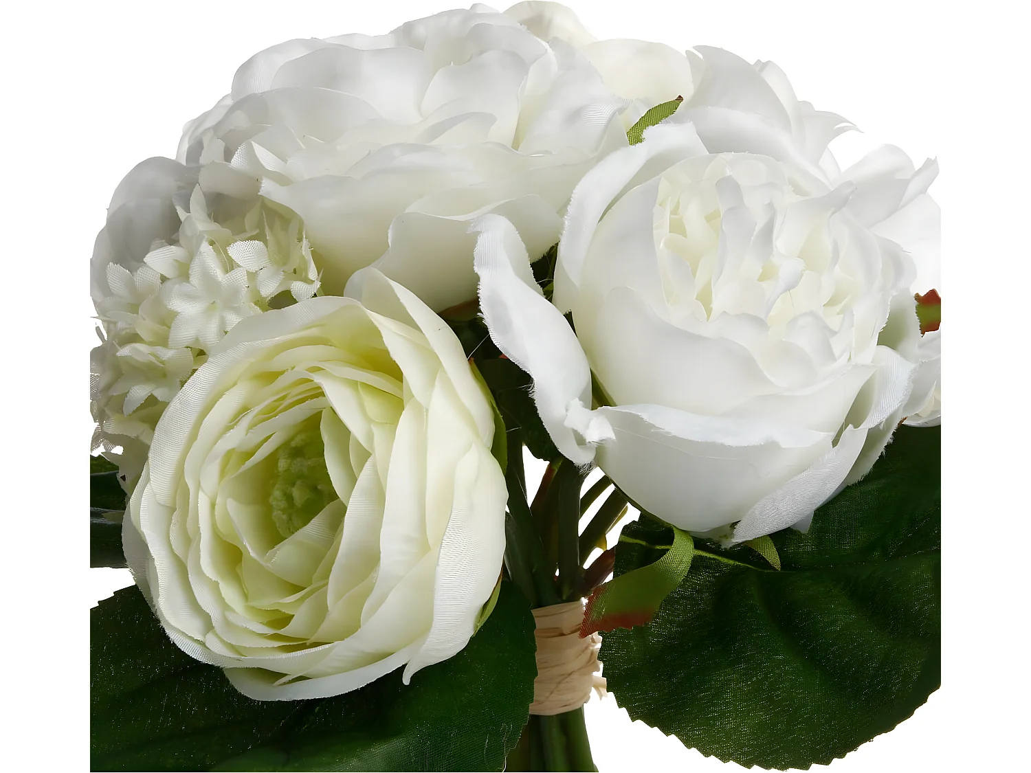 Bouquet de Fleurs "Mélange Composé" 31cm Blanc