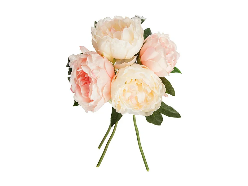 Bouquet de Fleurs "4 Pivoines" 30cm Rose