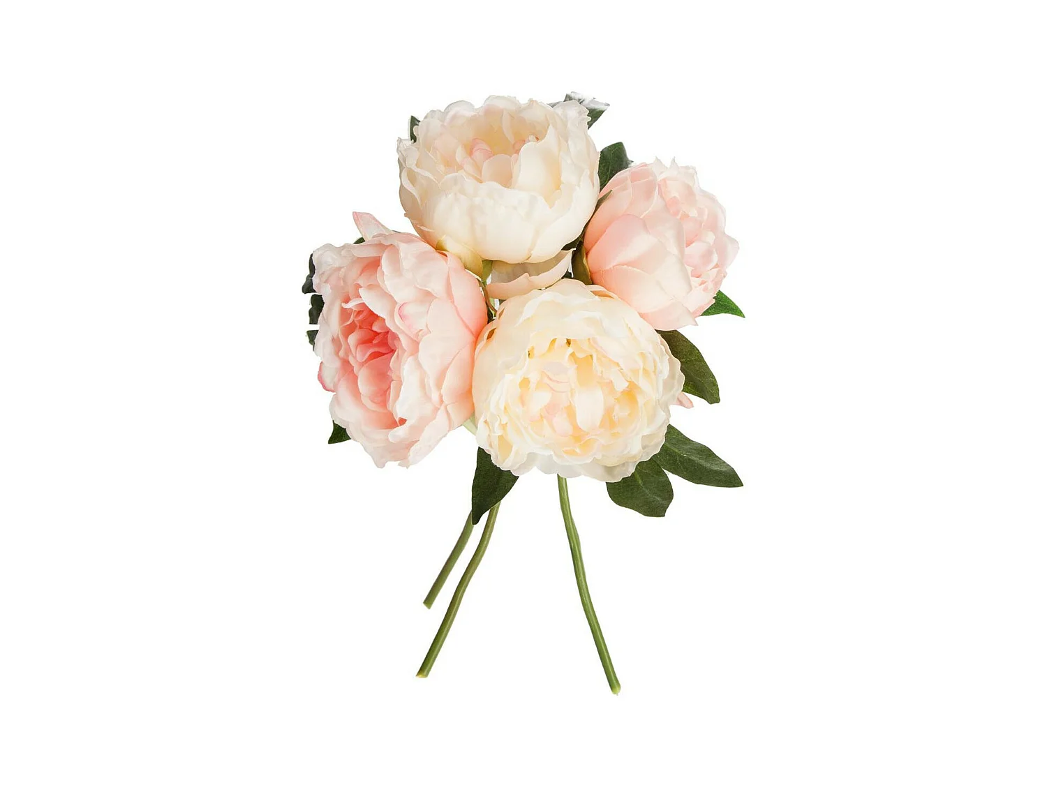 Bouquet de Fleurs "4 Pivoines" 30cm Rose