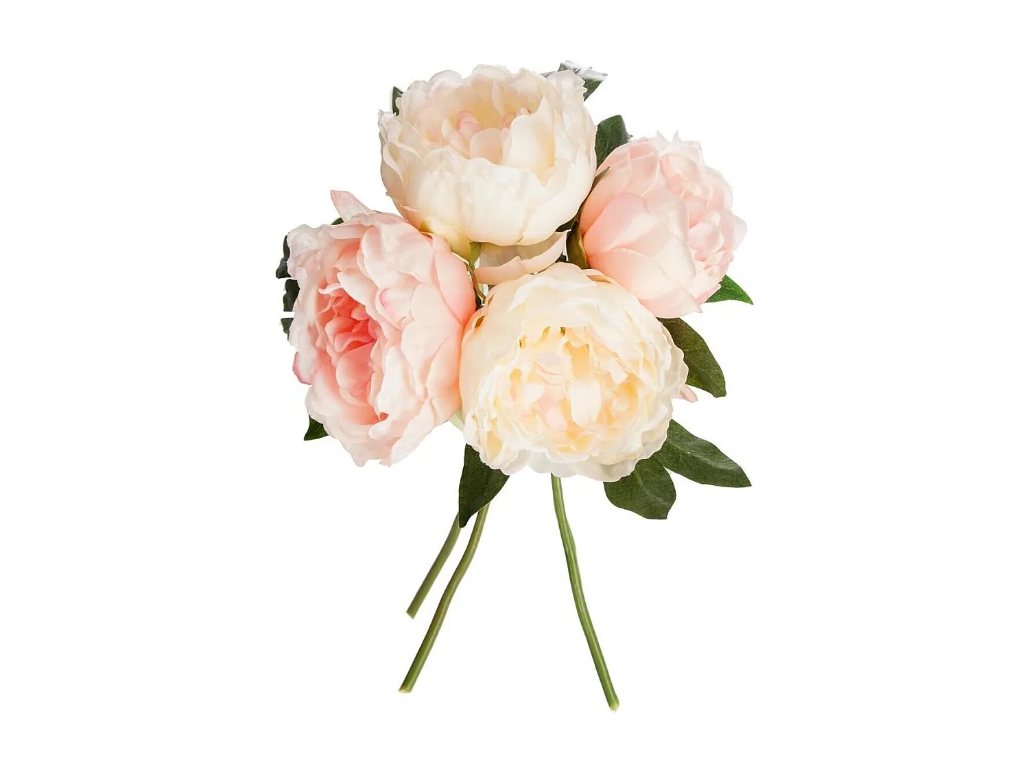 Bouquet de Fleurs "4 Pivoines" 30cm Rose