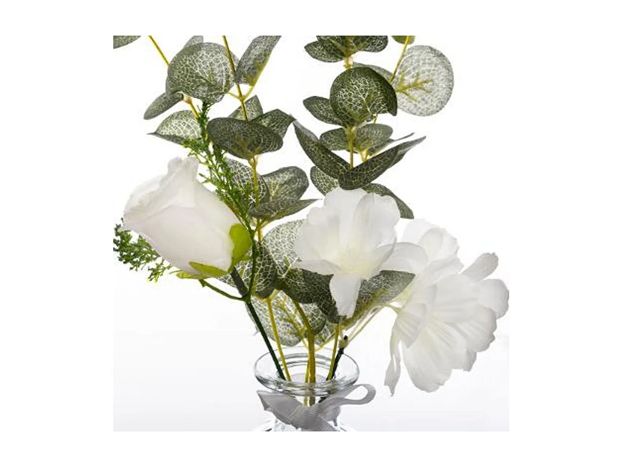 Composition Florale & Vase "Eucalyptus" 39cm Vert