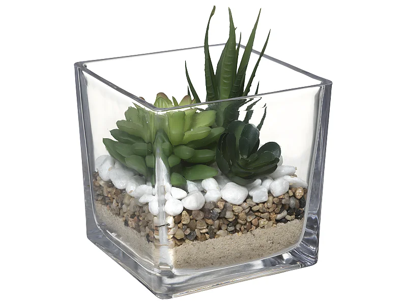 Composition "Plante Artificielle" 15cm Transparent