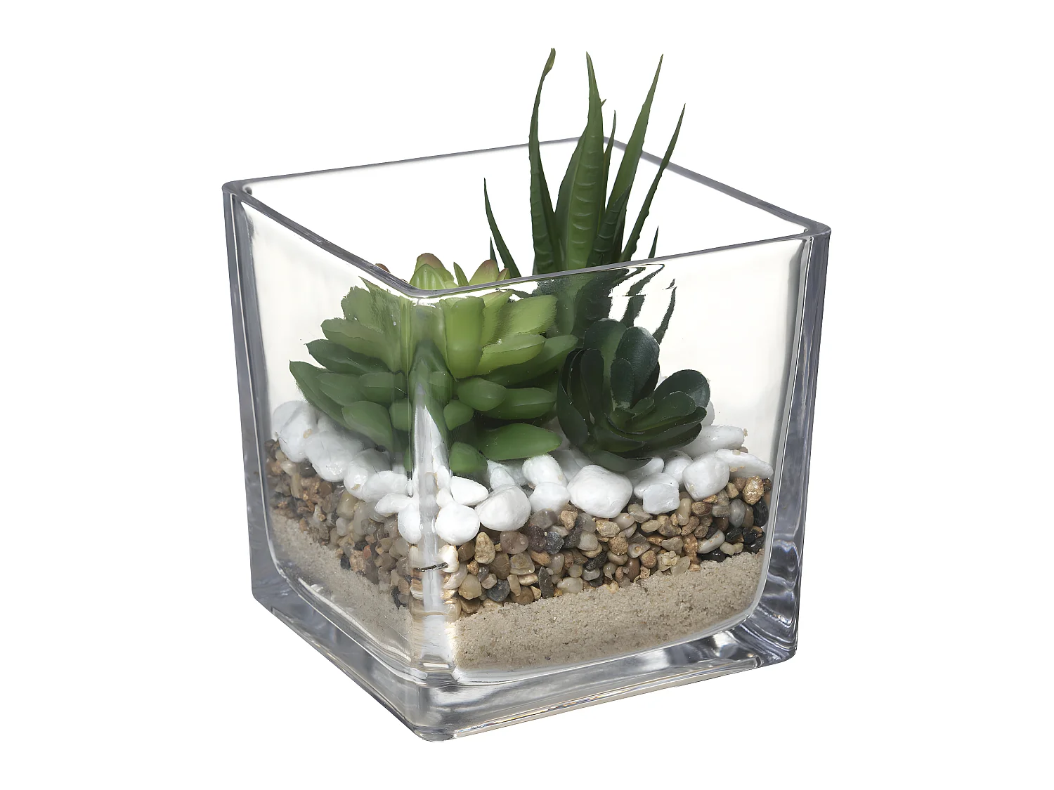 Composition "Plante Artificielle" 15cm Transparent