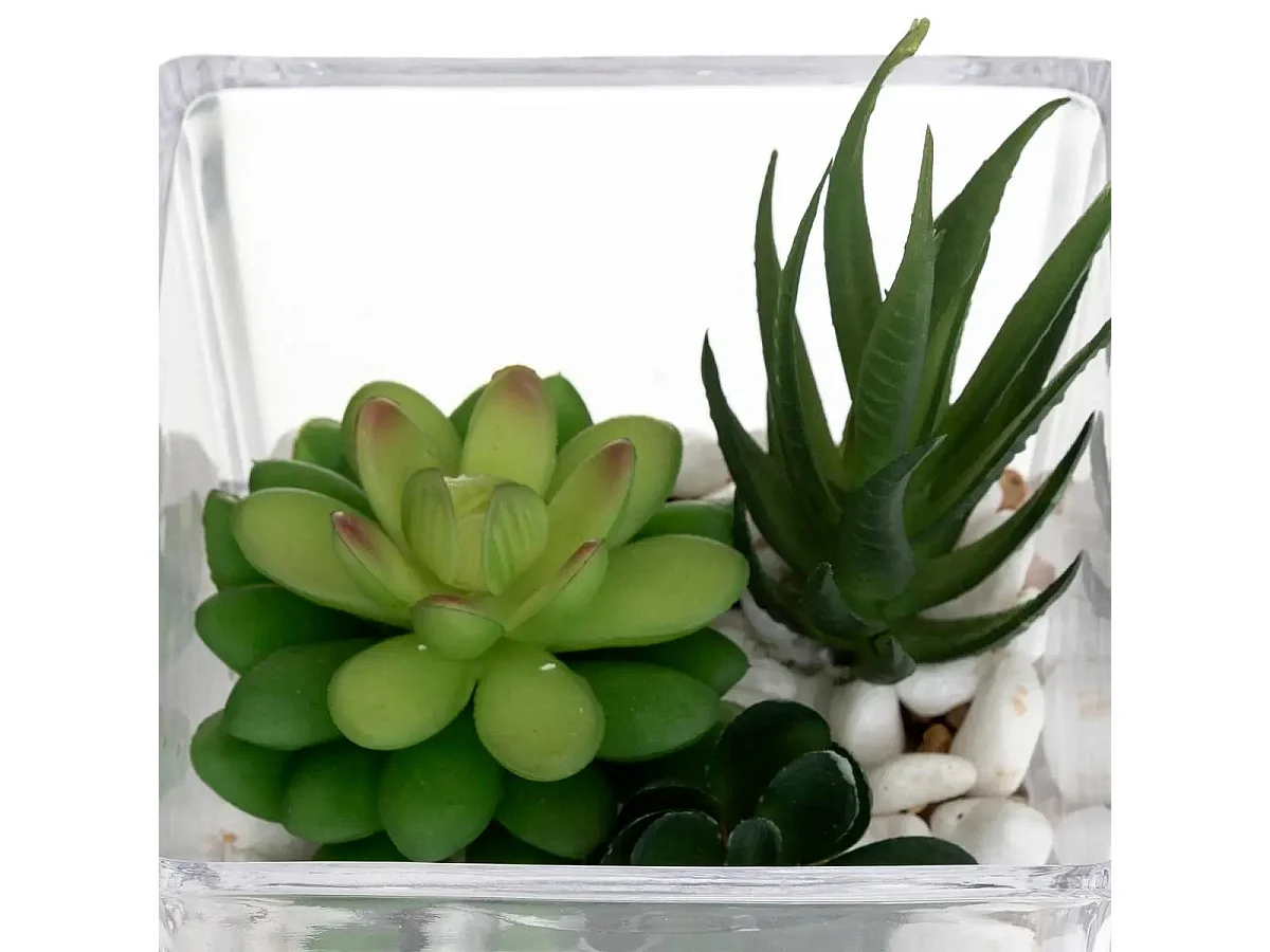 Composition "Plante Artificielle" 15cm Transparent