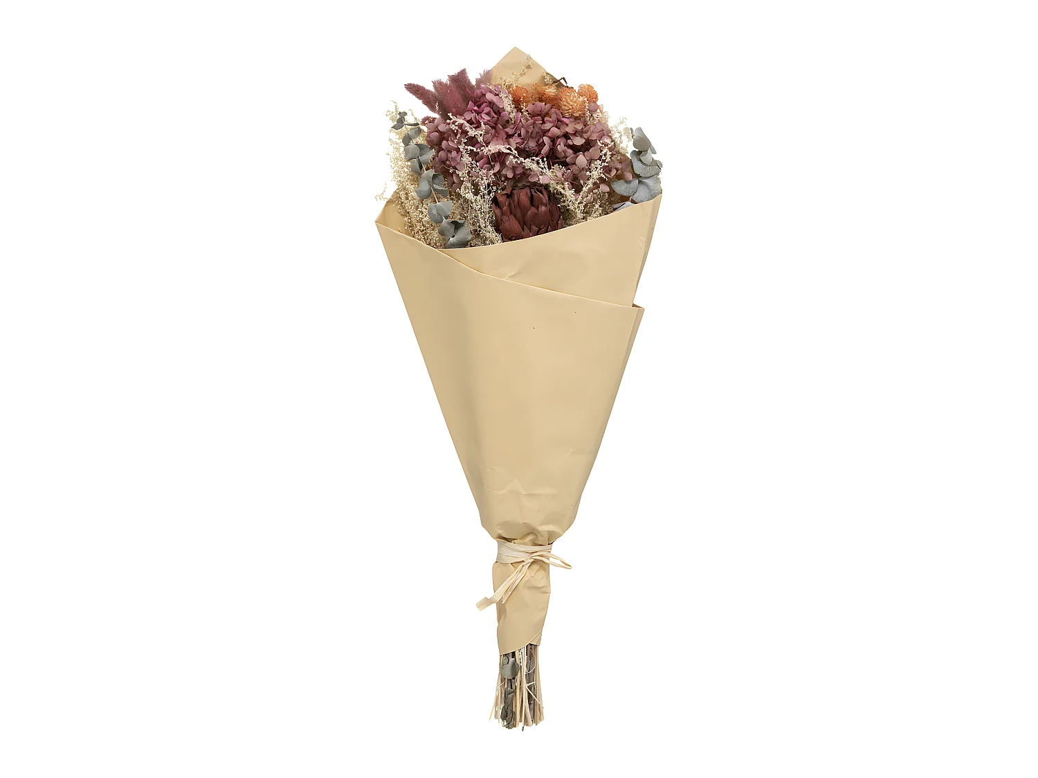Bouquet de Fleurs Séchées "Carmen" 50cm Rose