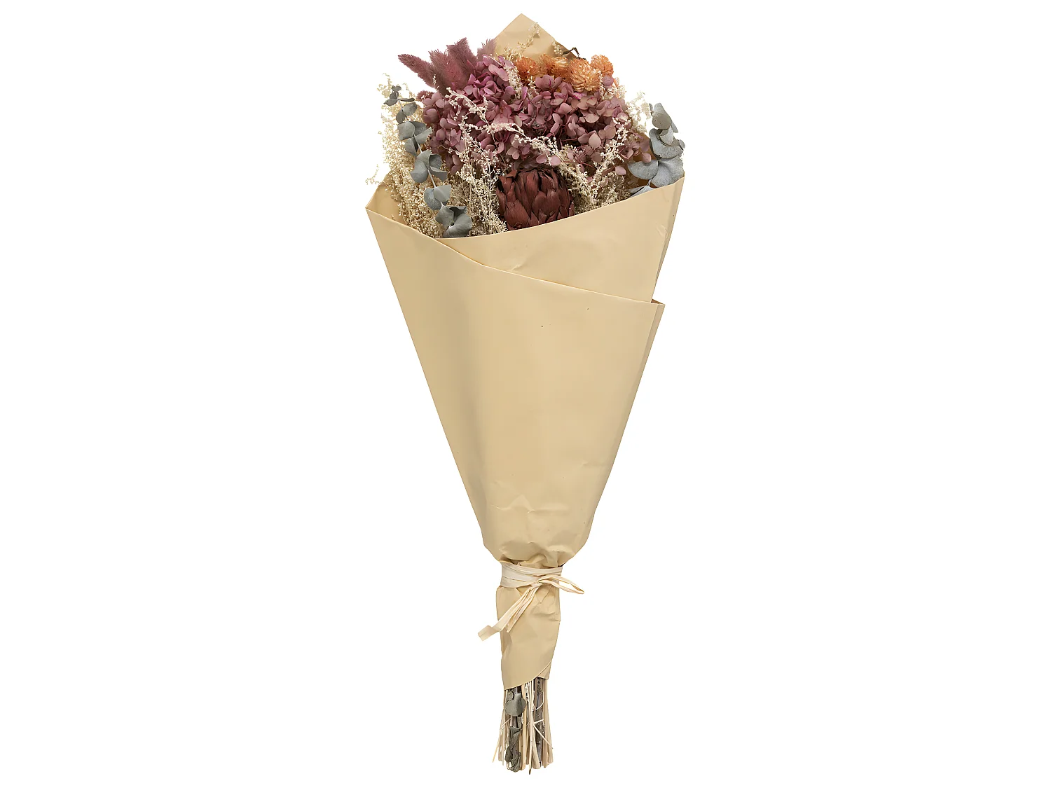 Bouquet de Fleurs Séchées "Carmen" 50cm Rose