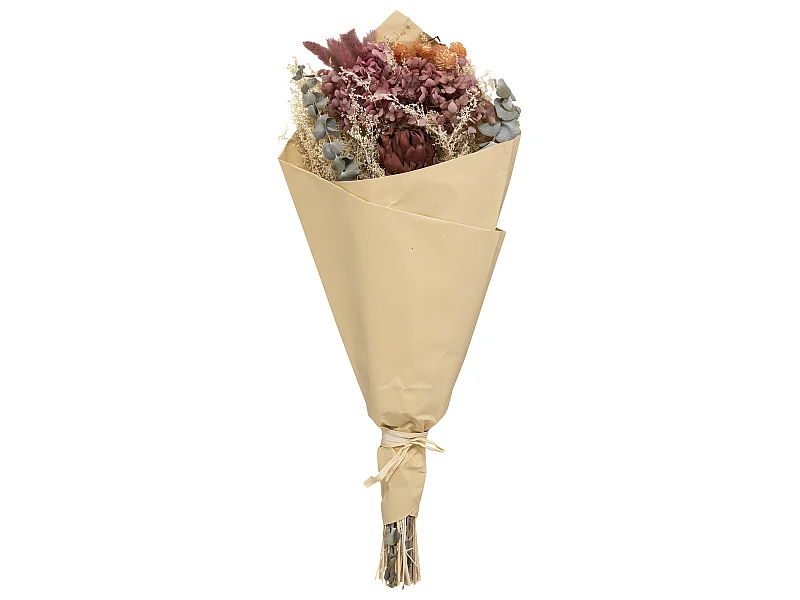 Bouquet de Fleurs Séchées "Carmen" 50cm Rose