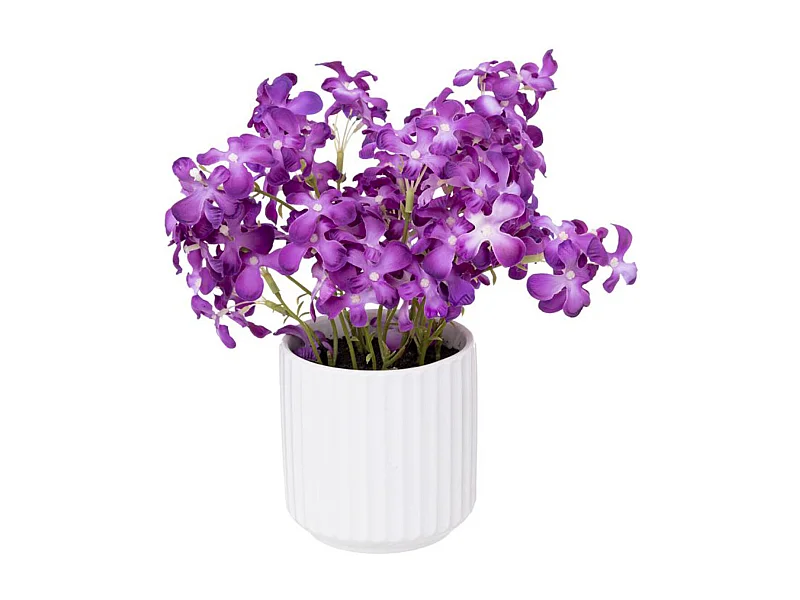 Compoition Florale & Vae "Violette" 27cm Violet